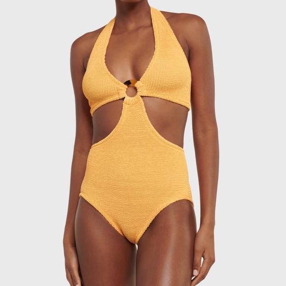 NWT Hunza G Ursula Nile cut out one piece swimsuit one size - Picture 2 of 7